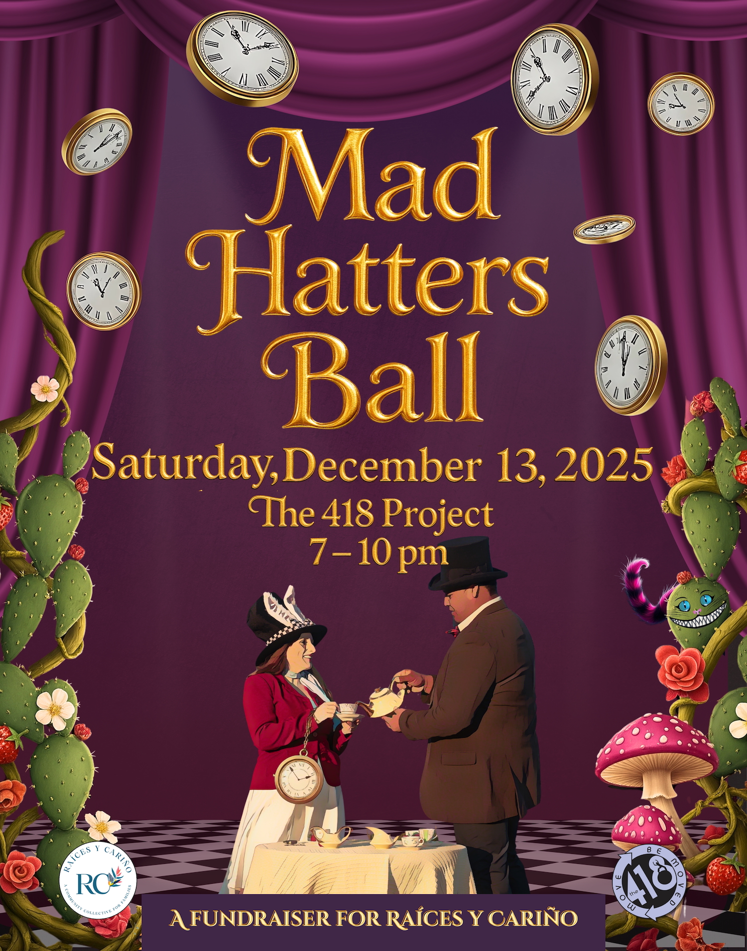🌙 Mad Hatters Ball — Gala for Raíces y Cariño